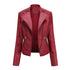 Women's Leather Jackets Women's Short Jackets Slim Thin Leather Jackets Ladies Motorcycle Suits - ROUTINE FASHION